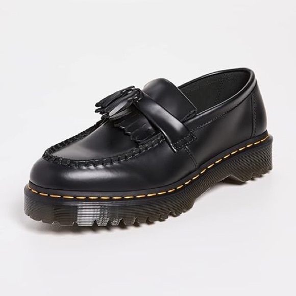 NEW Dr. Martens Black Leather Tassel Loafers SIZE 8 WOMAN - Picture 6 of 13